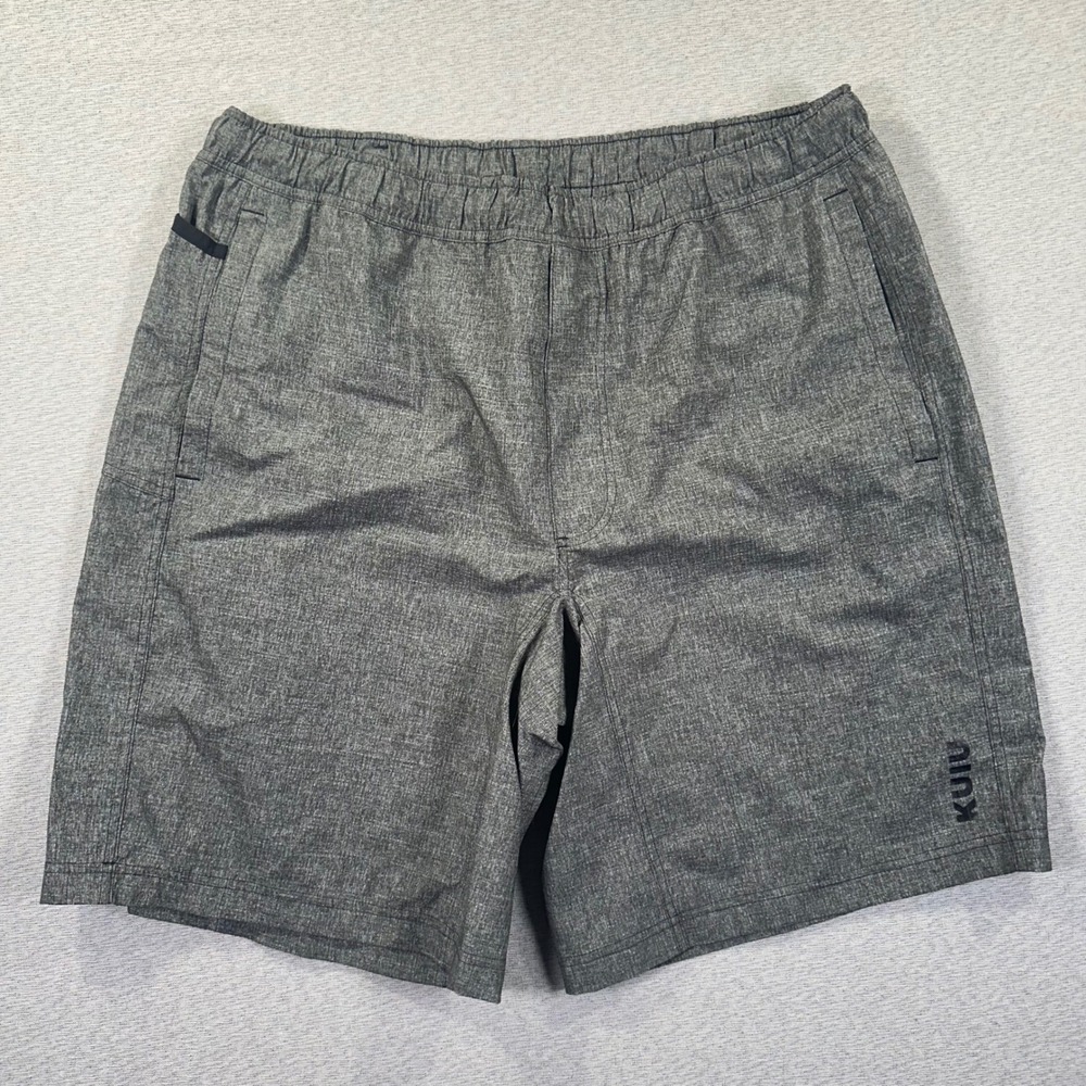 KUIU Shorts Mens XXL Mountain Fit Gray Airmesh Athletic Pull On Elastic Waist